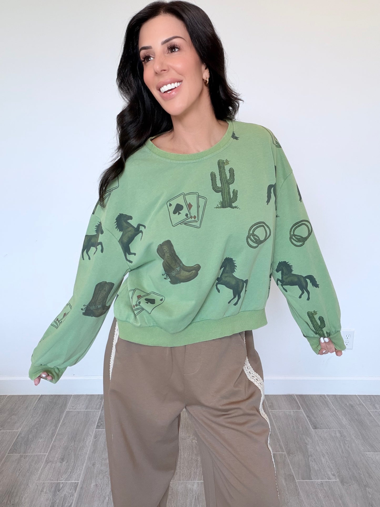 Wild Card Western Graphic Sweatshirt