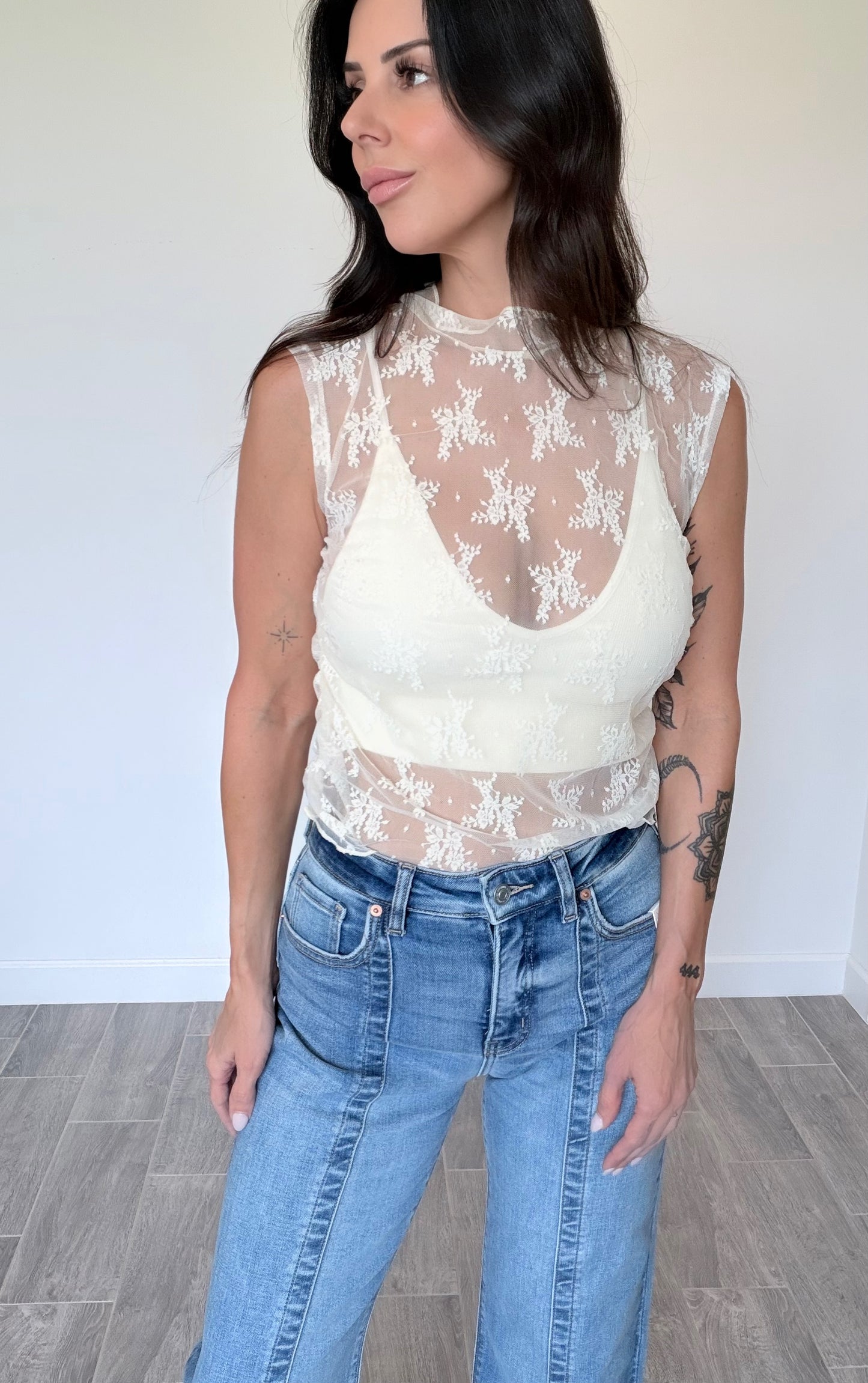 Sheer Floral Tank