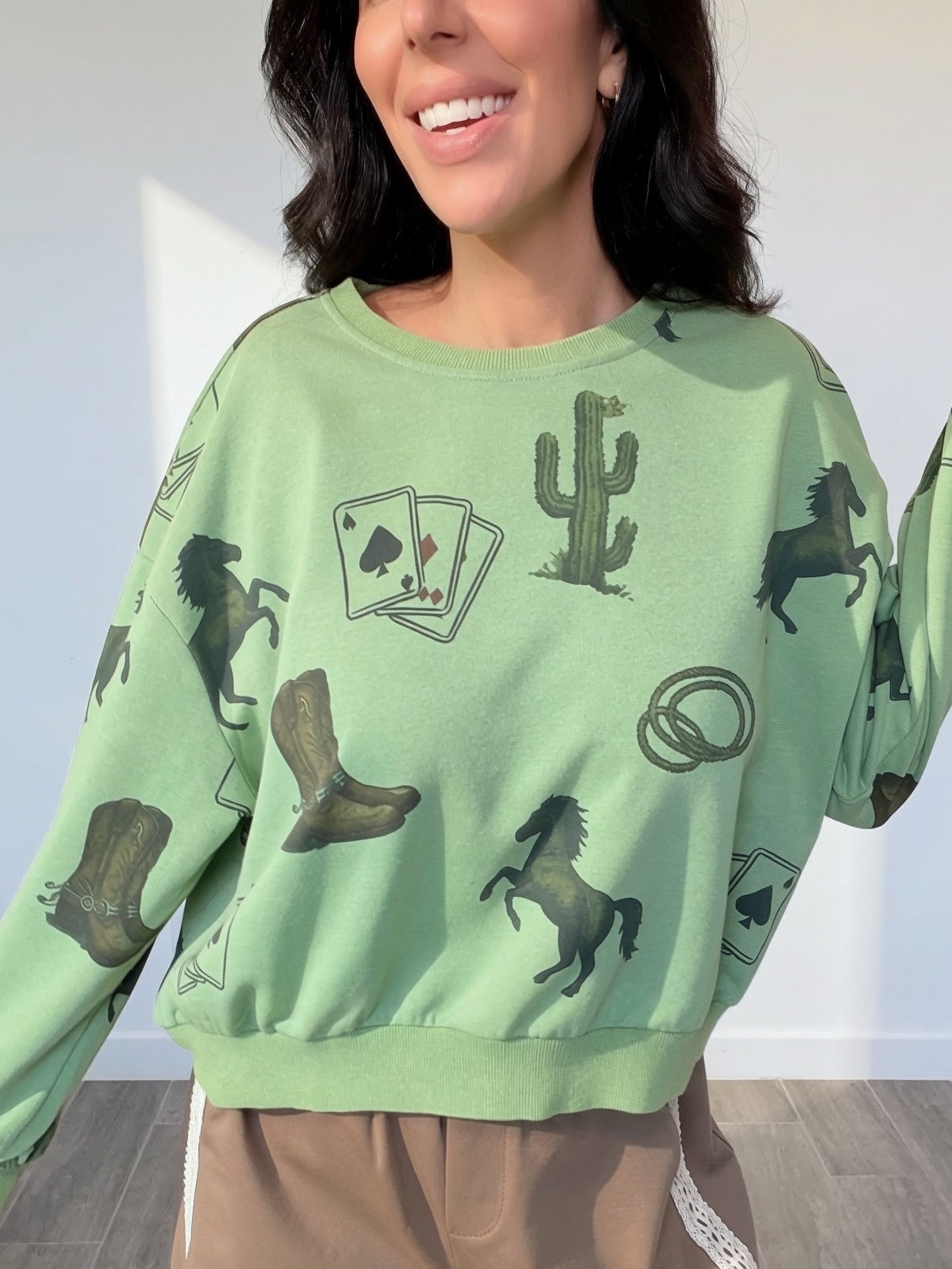 Wild Card Western Graphic Sweatshirt