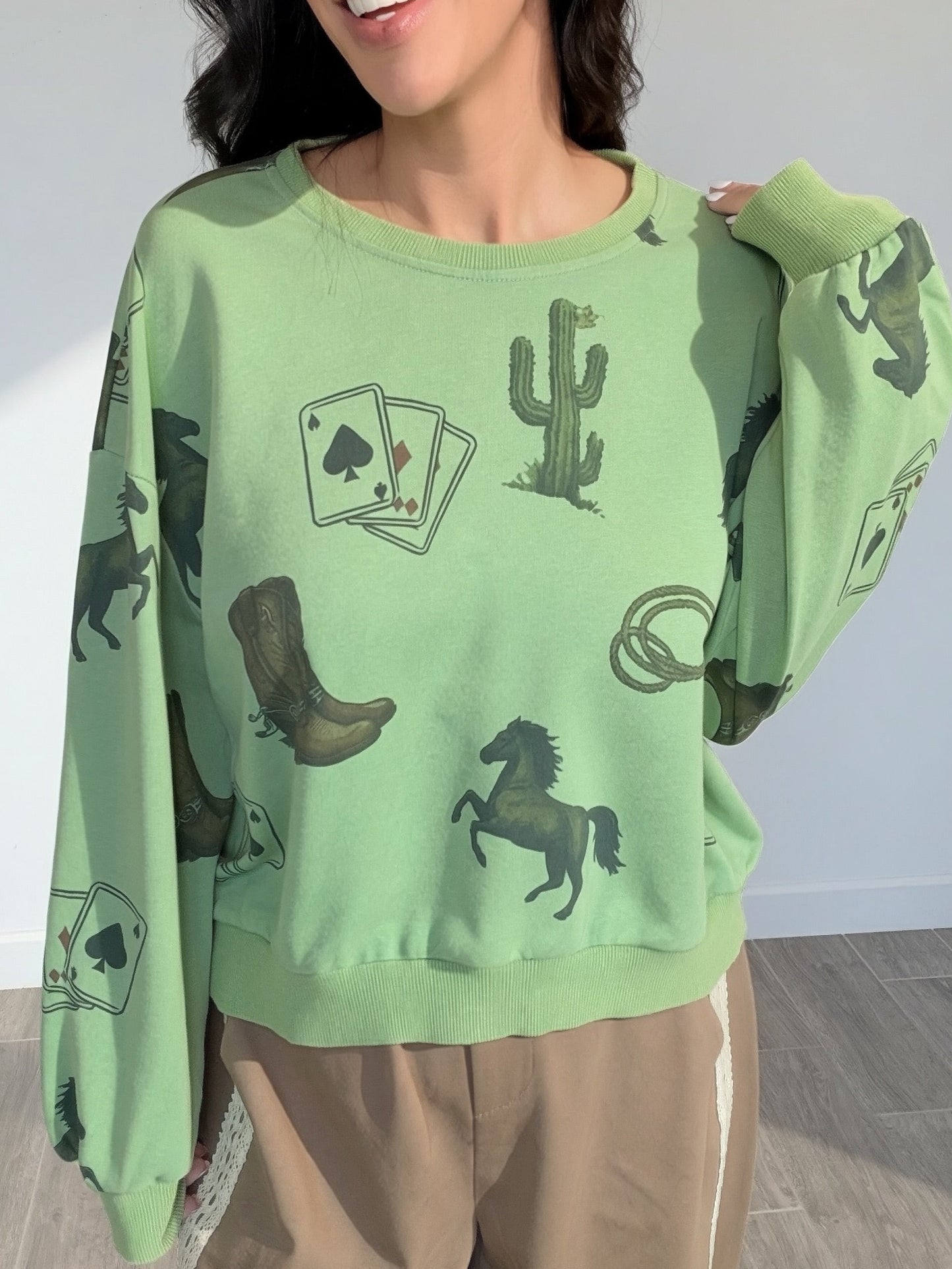 Wild Card Western Graphic Sweatshirt