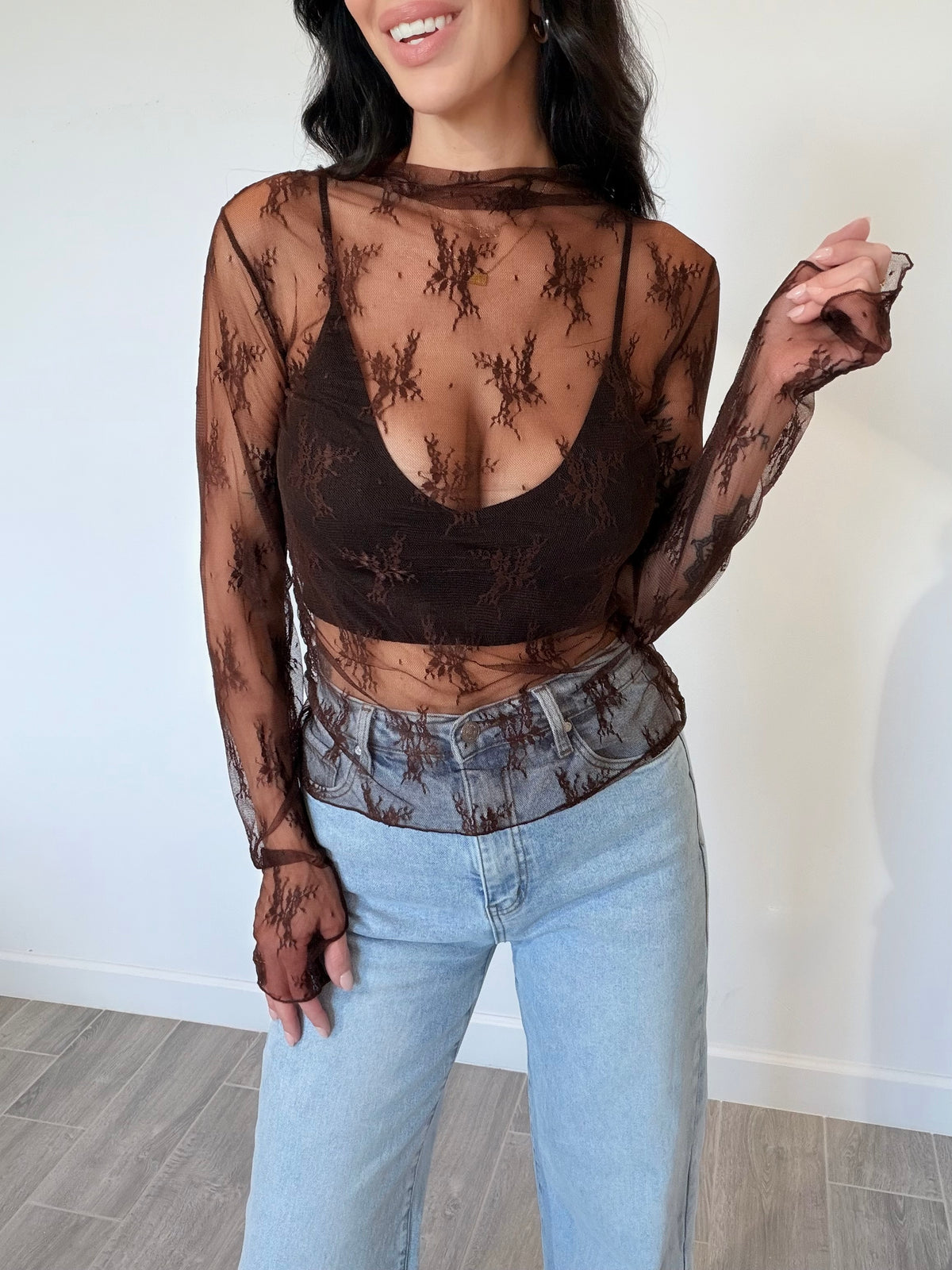 Lacy Long Sleeve Top