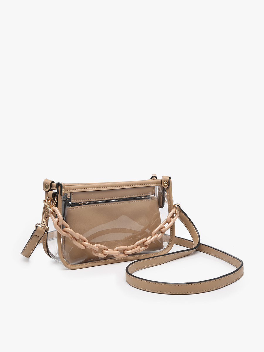 Clear Intentions Crossbody Purse-Black